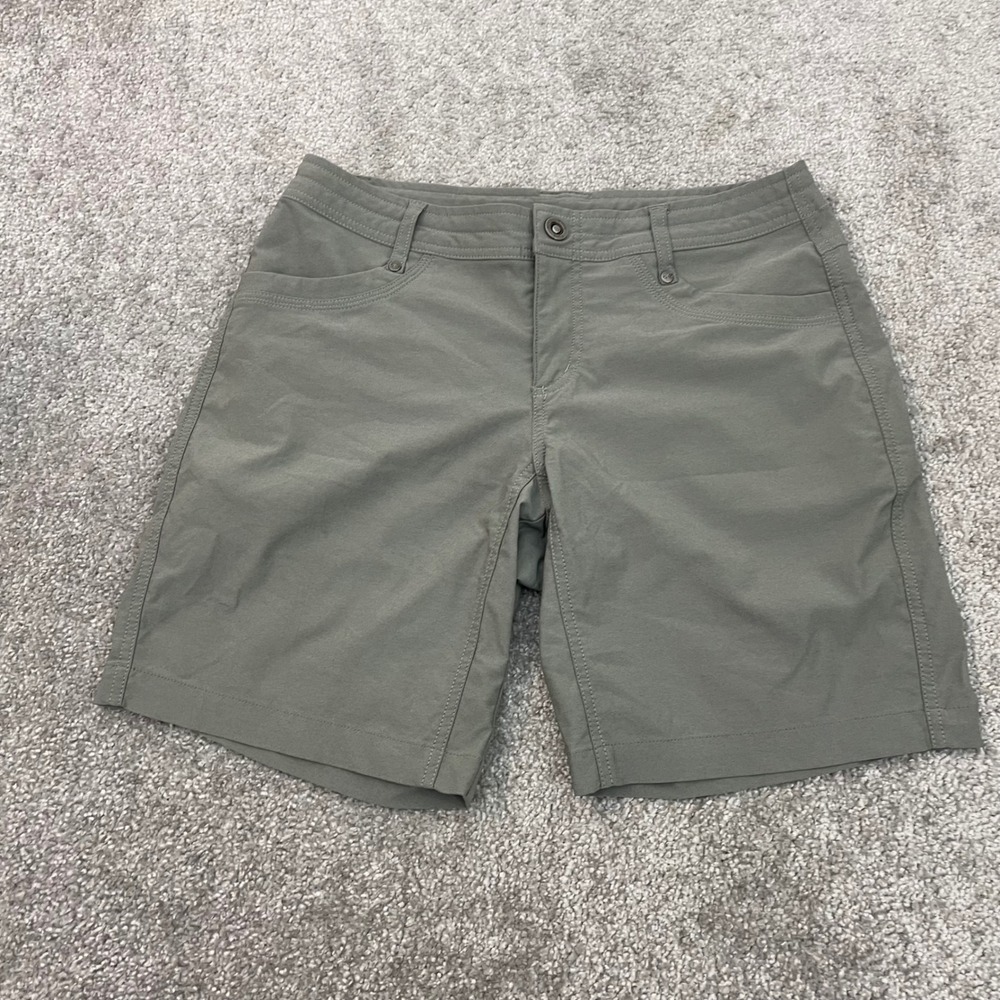 Kuhl Shorts Womens 6 Freeflex Green Hiking Performance Activewear Travel Earthy